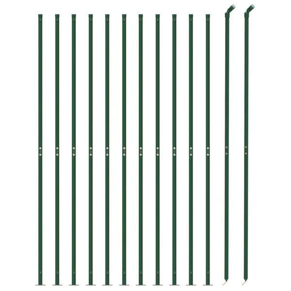 vidaXL Wire Mesh Fence with Flange Green 3.6x82.0'