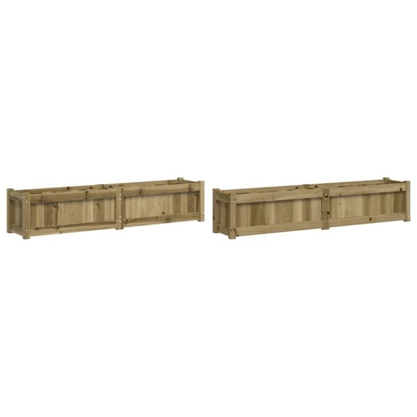 vidaXL Garden Planter Set of 2 Natural Pine