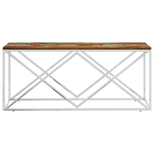 vidaXL Coffee Table Silver, Varied Wood Tones