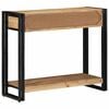 vidaXL Console Table Brown 35.43 x 12.99 x 29.53 in Solid Acacia Wood