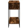 vidaXL Console Table Smoked Oak Engineered Wood, Metal