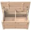 vidaXL Storage Box Natural Pine Solid Pine Wood 23.6 x 12.6 x 17.9 in