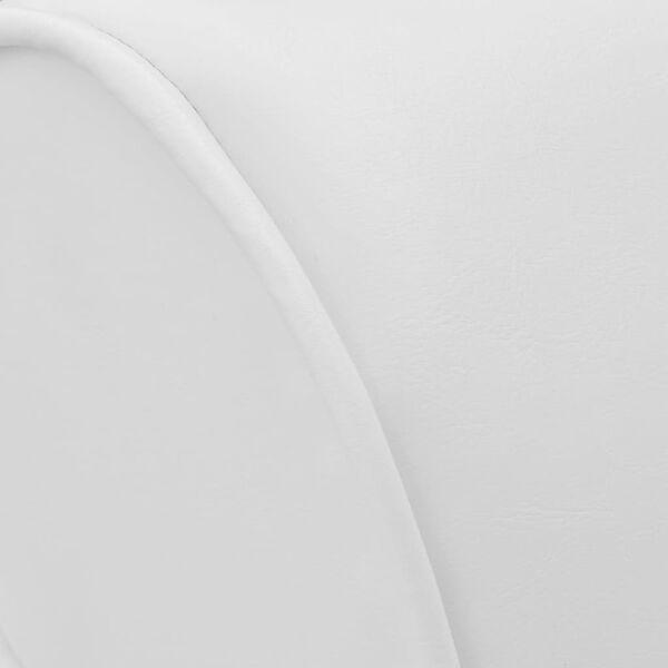 vidaXL Chaise Lounge White Synthetic Leather, Wood Medium