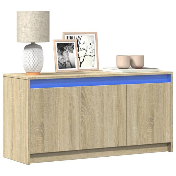 vidaXL TV Cabinet Sonoma Oak Engineered Wood Medium Stylish TV Stand