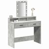 vidaXL Dressing Table Grey 39.37 x 16.14 x 55.12 in Engineered Wood