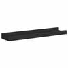 vidaXL Frame Ledge Shelf Set of 2 Black MDF 15.7 x 3.5 x 1.2 in