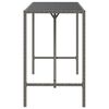 vidaXL Bar Table With Glass Top Grey, Black