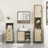 vidaXL Bathroom Furniture Set Sonoma Oak Engineered wood, Metal, Glass