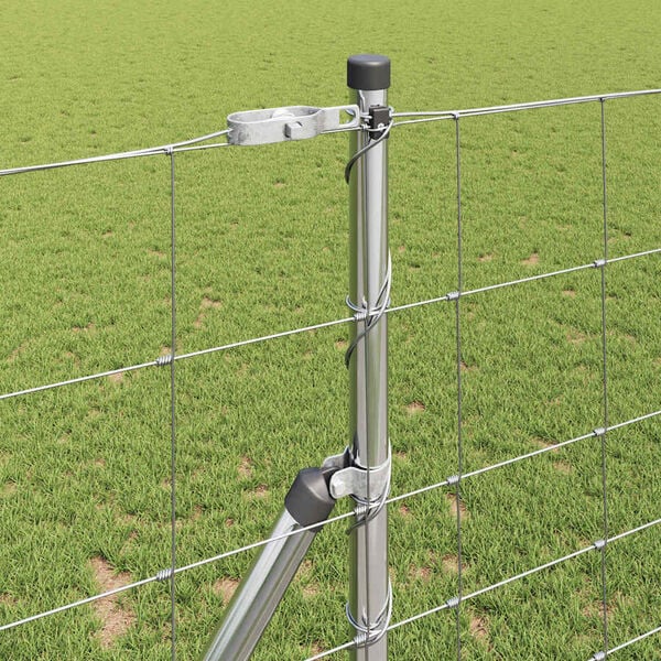 vidaXL Fence Post Galvanized 82.02 x 3.94 ft Steel