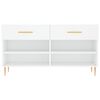 vidaXL Shoe Bench White Engineered wood Medium Shoe Storage Bench