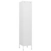 vidaXL Locker Cabinet White Steel 13.8 x 18.1 x 70.9 in Locker Cabinet