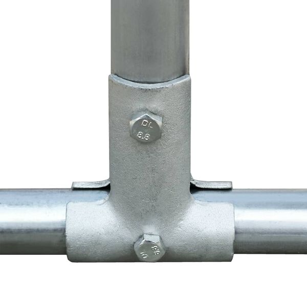 vidaXL Chicken Cage Silver frame, Grey roof