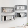 vidaXL Wall Cube Shelf Set of 4 Grey Sonoma Engineered Wood