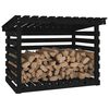 vidaXL Firewood Rack Black 42.5x28.7x31.1" Solid Wood Pine