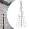 vidaXL LED Christmas Tree Colorful Copper, Iron 70.9 in height Lights