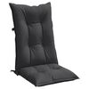 vidaXL Highback Chair Cushion Set of 2 Melange Anthracite 100% Polyester