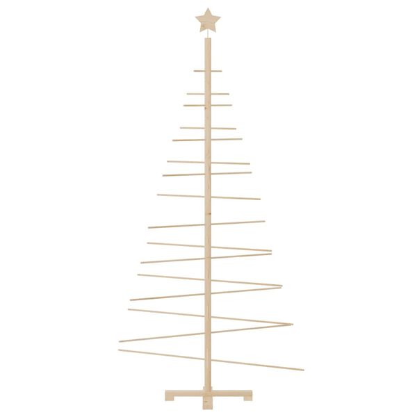 vidaXL Wooden Christmas Tree for Decoration 70.9" Solid Wood Pine