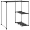 vidaXL Storage Rack Black Iron and non-woven fabric (100% polyester)