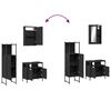 vidaXL Bathroom Furniture Set Black