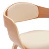 vidaXL Dining Chair Set of 4 Cream Faux leather Standard Ergonomic