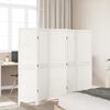vidaXL Room Divider 5 Panels White Solid Wood Paulownia