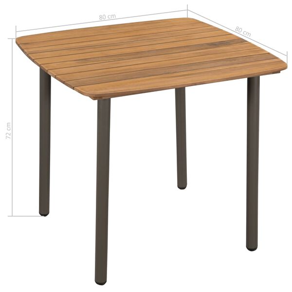 vidaXL Dining Table Wooden Brown Solid Acacia Wood Medium Durable