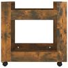 vidaXL Desk Trolley Smoked Oak 23.6x17.7x23.6" Engineered Wood
