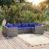 vidaXL Garden Lounge Set Gray, Dark Blue