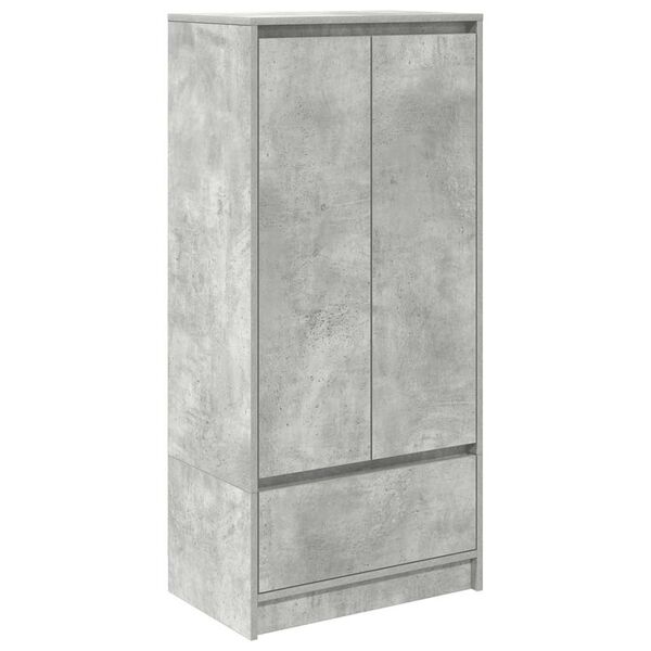 vidaXL Cabinet Concrete Grey Engineered Wood Tall Cabinet Doors