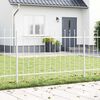 vidaXL Garden Fence White 5.6'x 2.6'Powder-coated steel