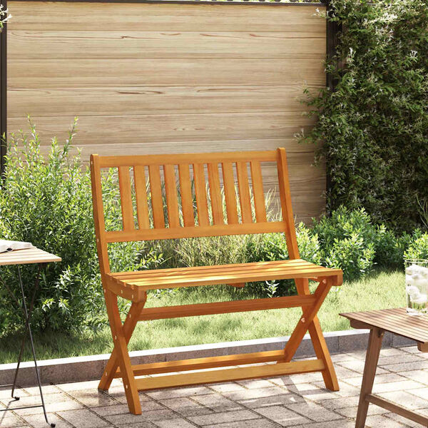 vidaXL Folding Garden Bench Brown 80 x 42 x 85 cm solid acacia wood