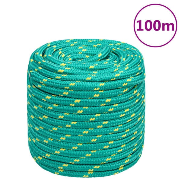 vidaXL Boat Rope Green 0.71 " 328.1 ' Polypropylene