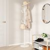 vidaXL Coat Stand White Powder-coated iron Large Coat Stand