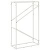 vidaXL Firewood Rack White 23.6x9.8x39.4" Cold-rolled steel