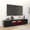 vidaXL TV Cabinet Black Engineered wood 70.9 x 13.8 x 15.7 in TV Cabinet