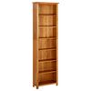 vidaXL Bookcase Natural Oak Solid oak wood with oak veneered MDF Tall