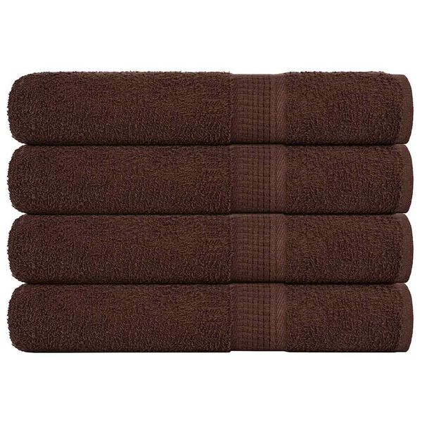 vidaXL Sauna Towel Set of 4 Brown 100% cotton 31.5 x 78.7 in