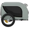 vidaXL Pet Bike Trailer Grey and Black Oxford Fabric, Iron, PVC Medium