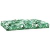 vidaXL Pallet Cushion Leaf Pattern 100% polyester 47.2 x 31.5 x 4.7 in