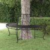 vidaXL Tree Bench Black Steel Half Round Decorative Inlays