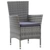 vidaXL Dining Set Grey and dark grey