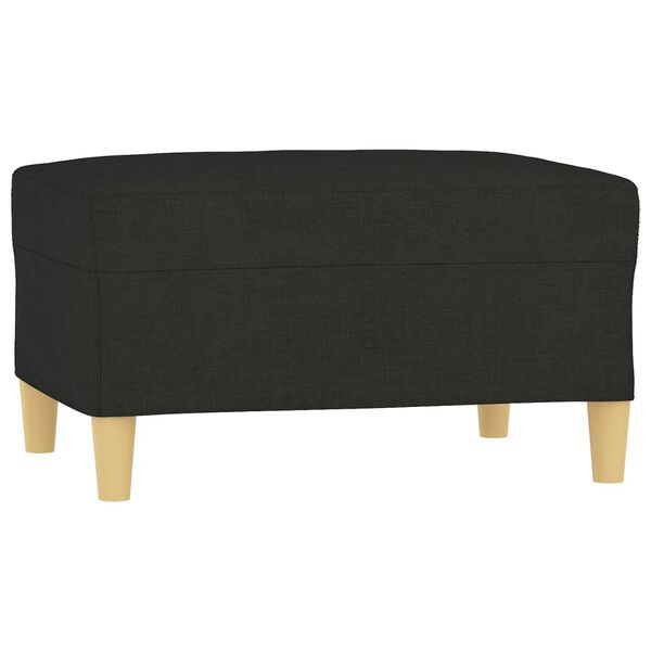 vidaXL Footstool Black Polyester 27.6x21.7x16.1 in Footstool