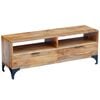 vidaXL TV Stand Natural Mango Mango wood and steel 47.2 in TV Stand