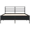 vidaXL Bed Frame Black Engineered wood Small Double Durable Bed Frame