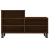 vidaXL Shoe Cabinet Brown Oak Engineered wood, metal Medium Shoe Cabinet