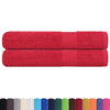 vidaXL Towel Set of 2 Red 100% cotton 39.4 x 78.7 in Hooks Towel