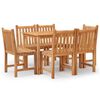 vidaXL 7 Piece Patio Dining Set Solid Wood Teak