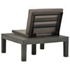 vidaXL Patio Lounge Chair with Cushion Plastic Anthracite