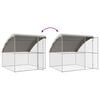 vidaXL Chicken Cage 3 pcs Silver 236.22 x 78.74 x 78.15 in
