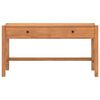 vidaXL Desk Teak Teak Wood, Plywood 55.1 x 15.7 x 29.5 in Console Desk